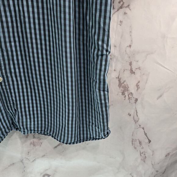 Tommy Bahama Shirt Mens XL Blue Short Sleece Button Up Striped Tencel - Picture 5 of 11